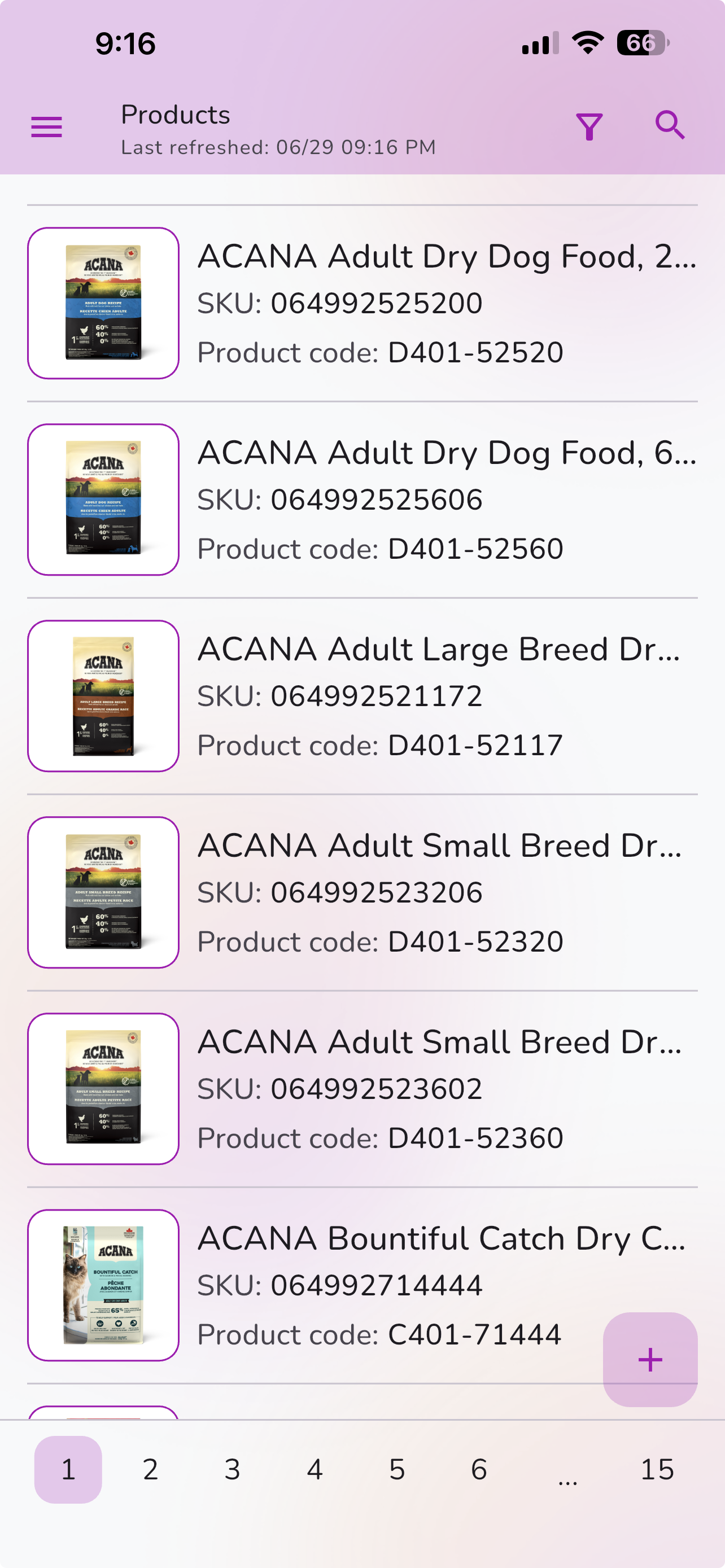 Franpos Pulse product catalog list